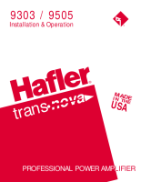 Hafler 9303-9505 - Owners Manual